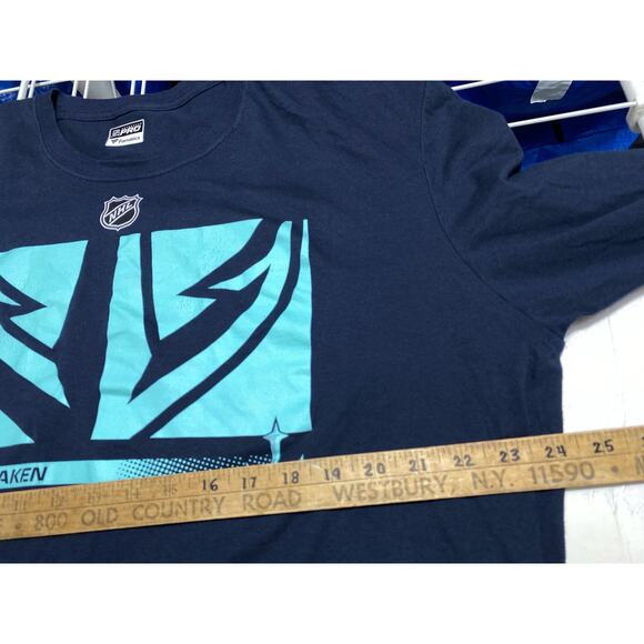 NHL Seattle Kraken Fanatics Navy Blue T-Shirt-Size Adult XL-100% Cotton - Picture 2 of 8